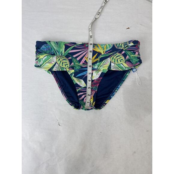 Rod Beattie Women's Jungle Out There Bikini Bottoms Banded Blue NWOT Size 4 - Picture 3 of 6